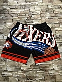 76ers Yellow Black Big Face With Pocket Swingman Shorts,baseball caps,new era cap wholesale,wholesale hats